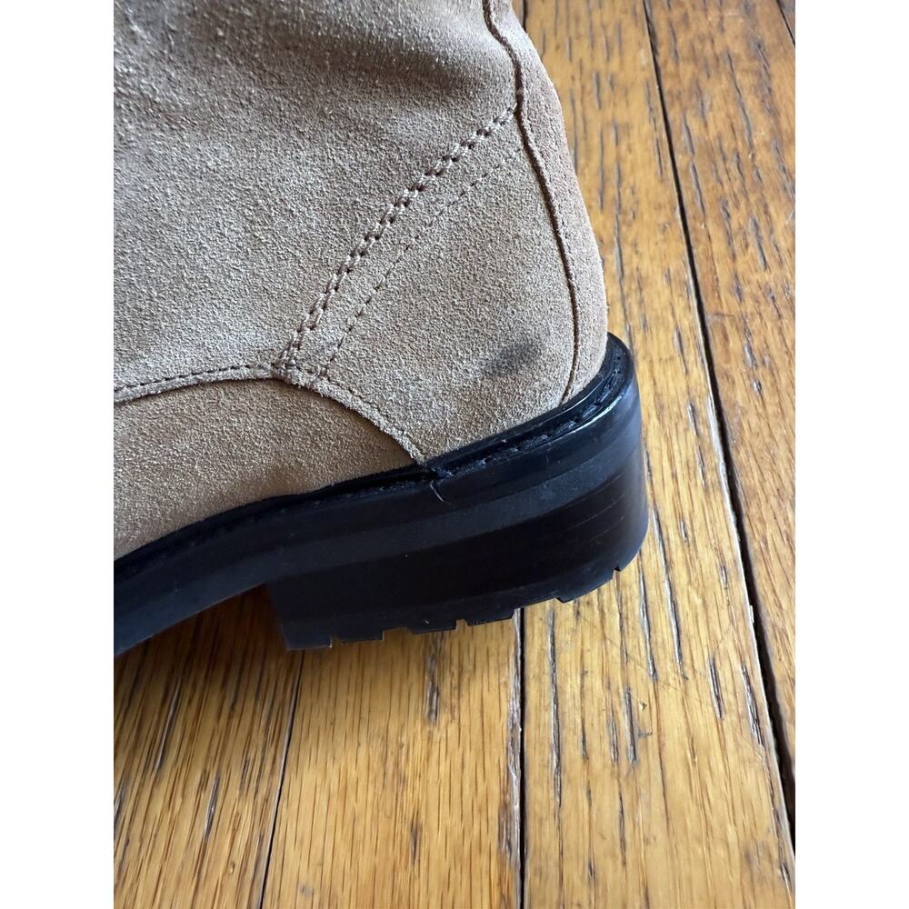 All Saints Ariel Brown Suede Zip Up Combat Boots Size 37 - Picture 8 of 15
